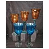 Set of 5 colorful wine glasses, 8.75 in tall, 6 cactus stem margarita glasses and 2 Martini glasses. See all photos.