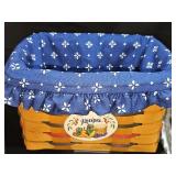 Longaberger hand woven recipe basket. 8 x 5 x 5.5 in tall