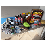 Cleaning and Gardening Items with Fold Out Table 4’ x 20”