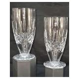 Two Waterford Crystal Lismore Footed Iced Tea Glasses