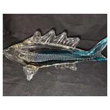 Art glass hand blown fish with bubble eye.