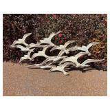 53” Flock of Metal Bird Wall Decor