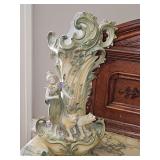 Antique Art Nouveau figural porcelain vase. C.1910 16 in tall. Finger and thumb on left hand are missing.
