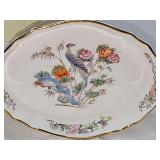 Wedgwood Kutani Crane oval bone china trinket dish. 5x3.5 x 75 in tall