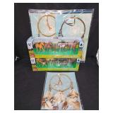 Bigtime Barnyards animals-horses and cattle, and three dreamcatchers.