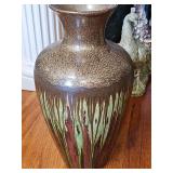 Tall porcelain vase. 17 in tall