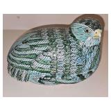 Chinese Famille Verte Porcelain Quail Covered Box also used as a butter dish.