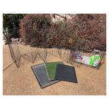 30x19” Dog Crate, Astro Turf and Mat, Metal Puppy Foldable Pen, Training Pads, Leash and More