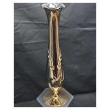 Candlelite Crystal hand blown and cut vase. See last photo for more information. 9.75 in tall.