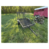Single Axle Trailer 4 1/2' x 7' - Metal Bed and Tailgate - Bill of Sale Only