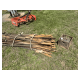 Roll of Barb Wire and Pile of T Posts (Used)