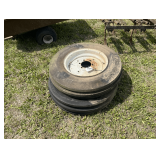 Two Front Tractor Wheels and Tires 750X18
