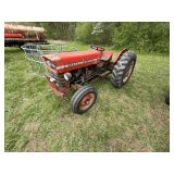 Massey Ferguson 135 Tractor - Serial #9A85747, Gas, Spin Out Wheels, Power Steering, 3 Cylinder Motor, 3 Pt. Hitch, Original Owner Manual, Showing 671 Hours