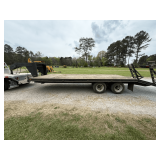 1994 Pro Design Gooseneck Flatbed Trailer - 20' Deck, 5 1/2' Dovetail, 8' Wide, 2 Ramps, Heavy Duty Jack, Double Tandem Axles, 18,000 lbs - Bill of Sale Only