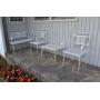 4 pc. White painted wrought metal patio furniture