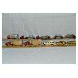 14 Lesney Matchbox King Size: 5 trucks, 6 trailers