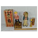 Mechanical "Twister", Chalkware carnival figure, A