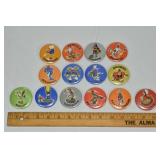 14 Vintage NFL team pins; as is