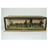 Wood diorama 29x10x9"h & approximately 40 Civil Wa