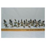 30 Civil War cold painted lead soldiers; as is