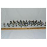35 Civil War cold painted lead soldiers; as is