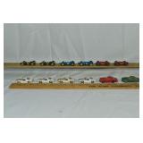 12 Lesney Matchbox sports/race cars; as is