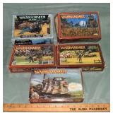 Warhammer 40,000 and 4 Warhammer die cast model ki