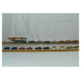 Husky car carrier truck and 17 cars