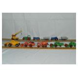 12 Lesney Matchbox King Size: 2 combines, 2 tracto