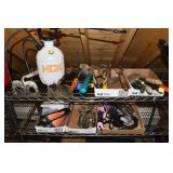 Group of gardening tools, etc.; as is