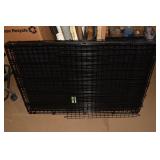 42" double door folding pet crate, clean; as is