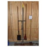 Tool lot: aluminum concrete rake, shingle tool, 2