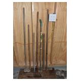 Group of 7 garden tools; as is