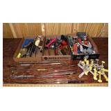 Group of assorted tools and supplies: extension mi