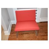 MCM stainless steel and cushioned bench; as is