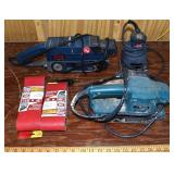 3 power hand sanders: Makita 9910 belt 3"x18", Ryo