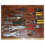 12 sheet metal cutters and one crimper: MAC, Midwe