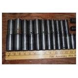 40 assorted makes 1/2" impact sockets, 5 ext/adapt