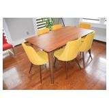 New Classic Furniture teak finish dining table and