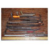 Group of automotive prying and other tools; as is