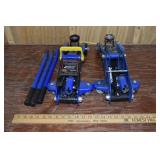 Two 2 Ton hydraulic trolley jacks; as is