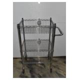 HDX NSF chrome steel wheeled cart, 24x18x41"h; as
