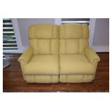 La-Z-Boy upholstered 2 cushion double recliner; as
