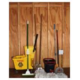 Rubermaid commercial mop bucket, O-Cedar Easy Wrin