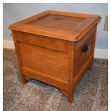 Mixed wood chamber pot with ironstone insert and d