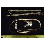 14k gold jewelry: 2 necklaces - 18" & damaged 16",