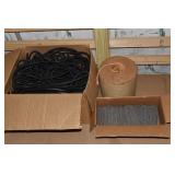 Lot: sod staples, roll of twine, 2 sizes of split