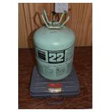 Sercon Refrigerant 22, tank weighs 18 lbs; as is