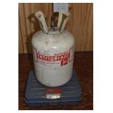 Interdynamics Refrigerant 12, tank weighs 23 lbs;