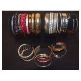 Collection of 26 bracelets including sterling fox